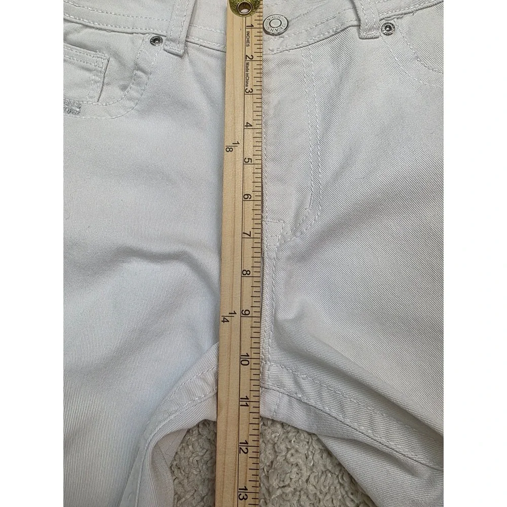 VGS Denim Jeans Womens 16 White Studded Pockets‎ Casual Travel Pants Weekend Fun